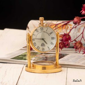 ساعت رو میزی برنجی هندی طلایی