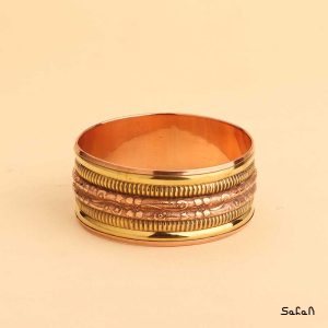 النگو زیورالات هندی برنجی طلایی دست ساز زنانه