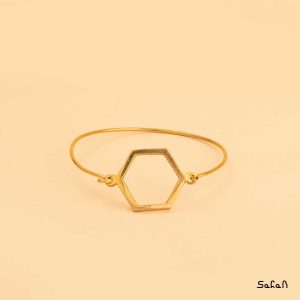 دستبند زیورالات هندی برنجی طلایی دست ساز زنانه