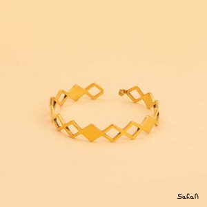 دستبند زیورالات هندی برنجی طلایی دست ساز زنانه