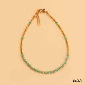 پابند خلخال زیورالات هندی برنجی طلایی دست ساز زنانه