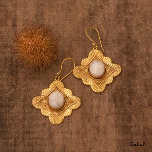 گوشواره هندی برنجی طلایی